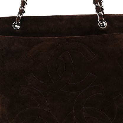 Chanel Suede CC Shoulder Bag Brown 8 of 10