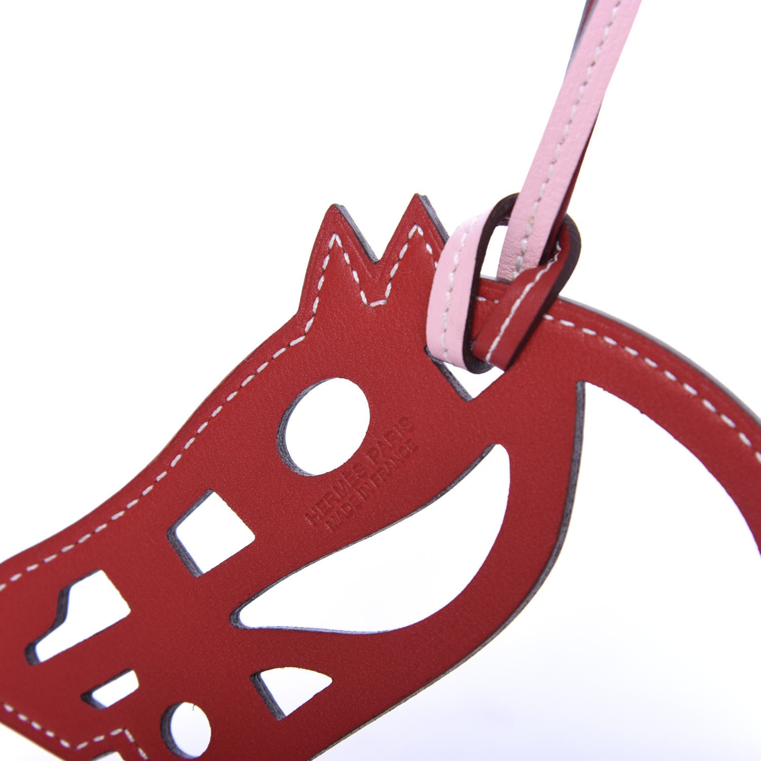 Hermes Swift Paddock Cheval Horse Bag Charm Rose Sakura 3 of 4
