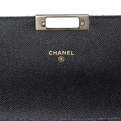 Chanel Caviar Quilted Medium Golden Class Pouch Black 6 of 9