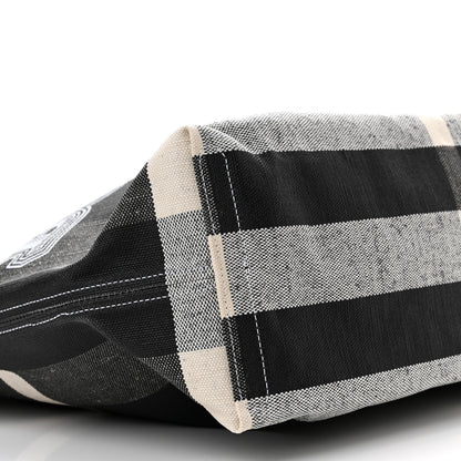 Burberry Coated Canvas Mega Check Medium Doodle Tote Black White 9 of 10