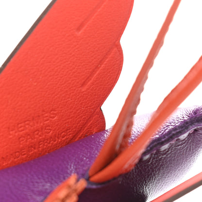 Hermes Milo Lambskin Grigri Rodeo Pegase Horse Bag Charm PM Violet Cornaline Capucine 3 of 3