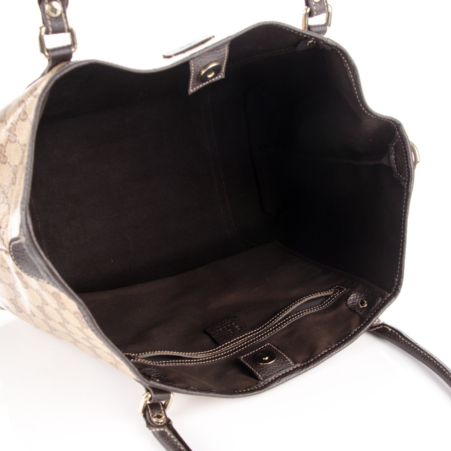 Crystal Monogram Large Joy Tote Brown