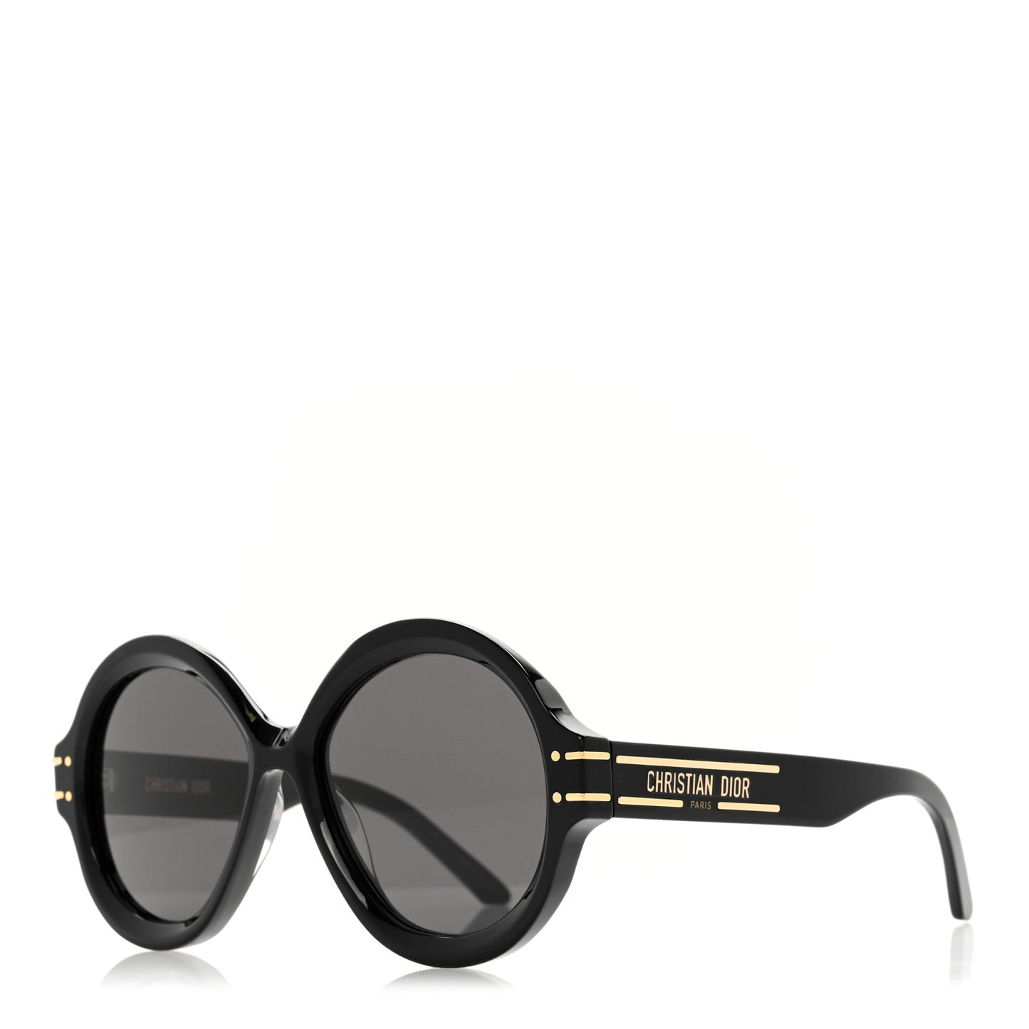 Diorsignature R1U Round Sunglasses Black