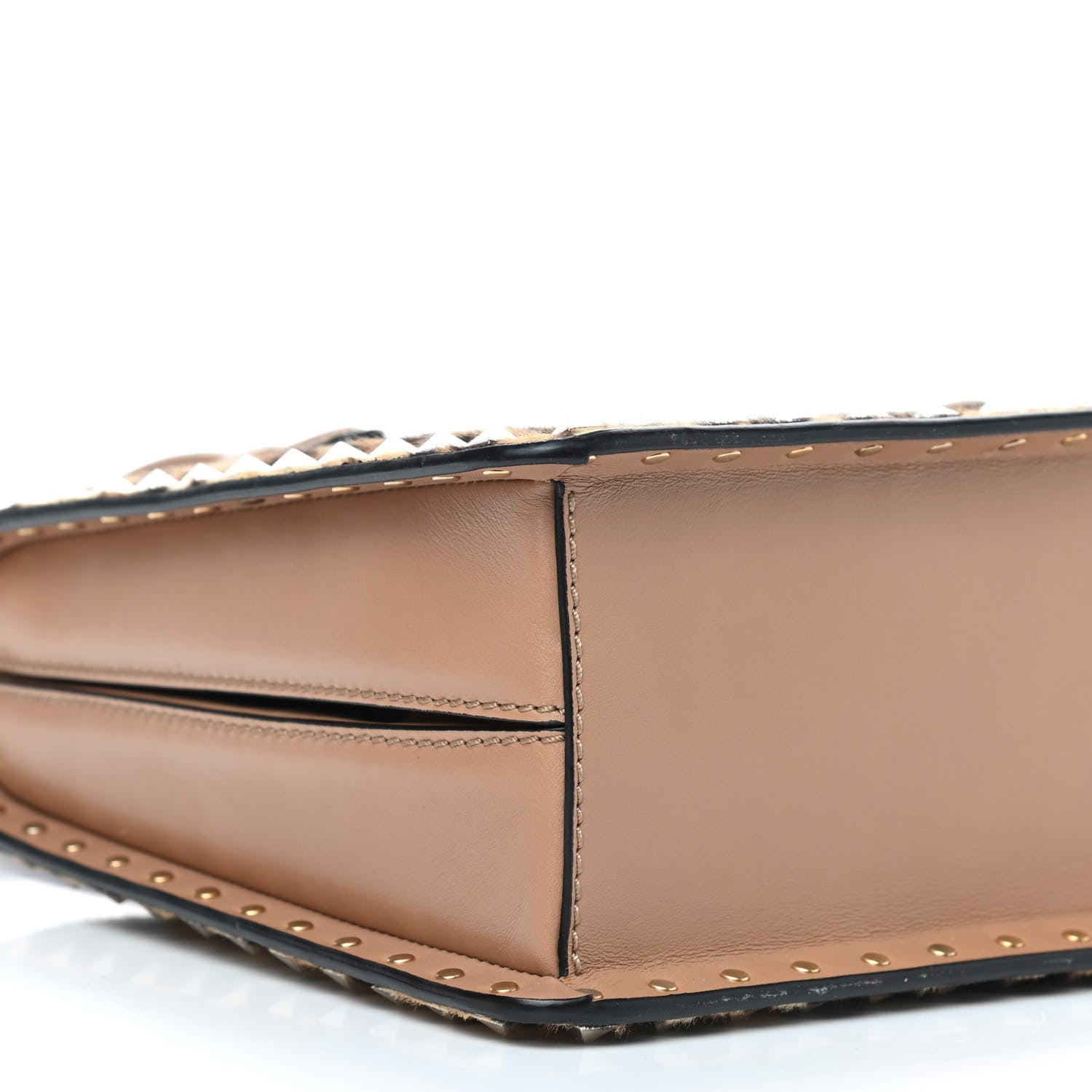 Valentino Garavani Pony Hair Rockstud Frame Bag Leopard 7 of 8