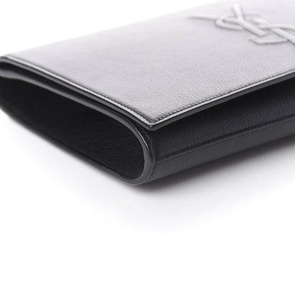 Saint Laurent Calfskin Monogram Large Belle De Jour Clutch Black 5 of 7