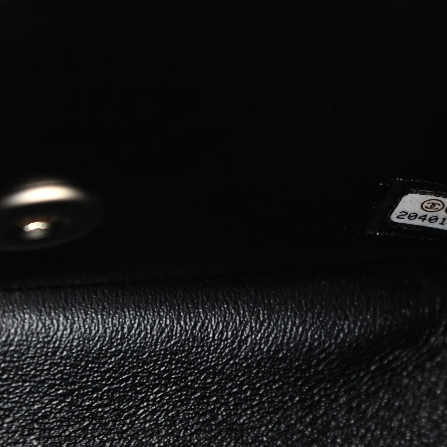Pearly Caviar Quilted Mini Square Flap Black