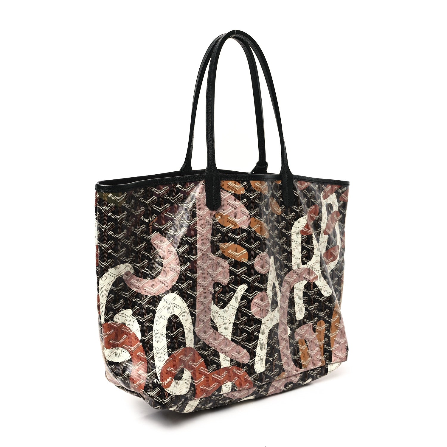 Goyard Goyardine Saint Louis Lettres Camouflage PM Black Pink Multicolor 4 of 11