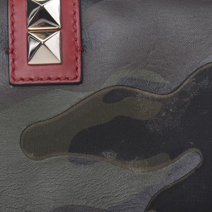 Valentino Garavani Nappa Canvas Camouflage Medium Glam Lock Rockstud Flap Verde 11 of 15