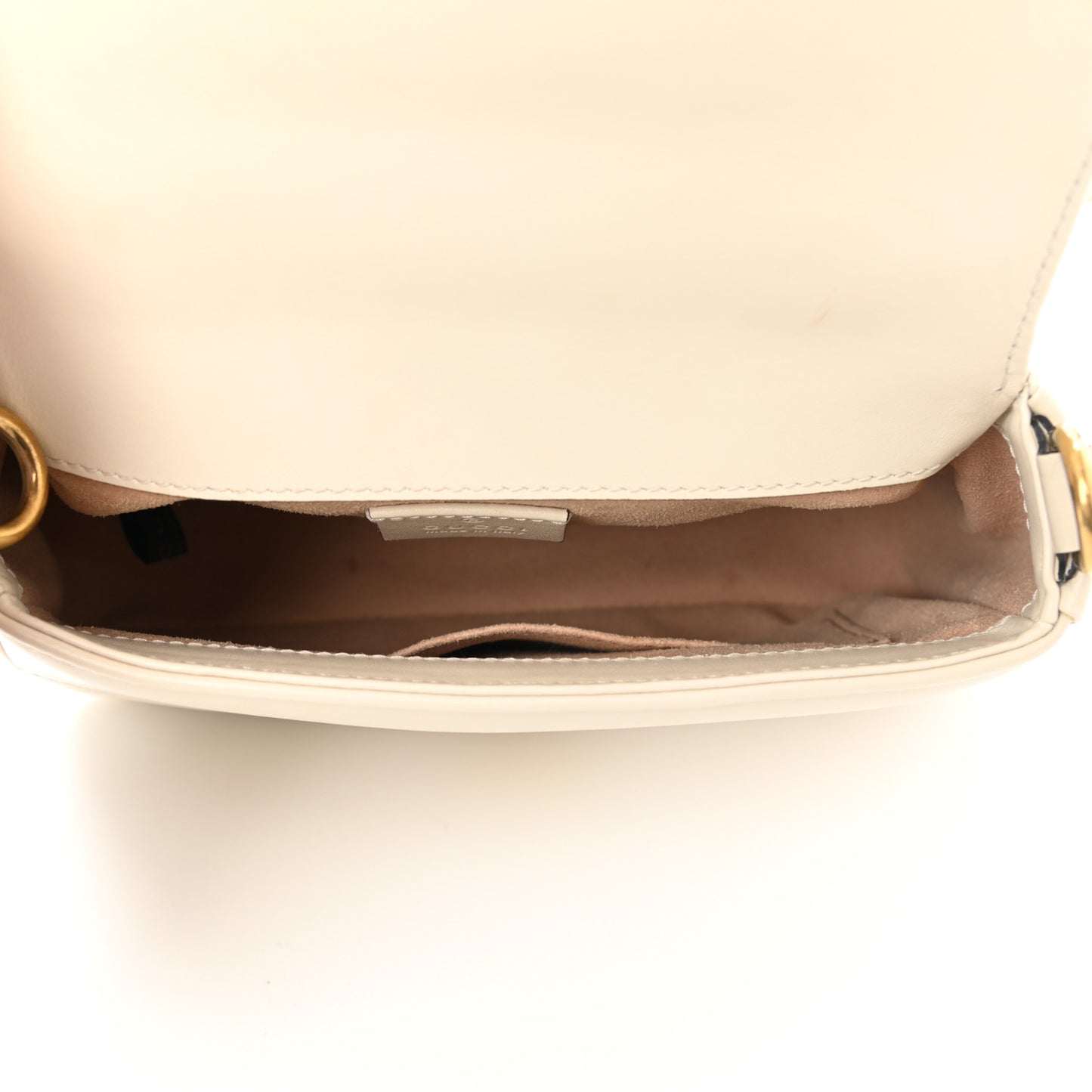Calfskin Matelasse Mini GG Marmont Top Handle Shoulder Bag White