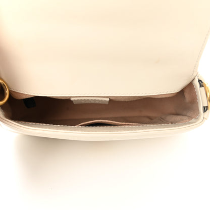 Gucci Calfskin Matelasse Mini GG Marmont Top Handle Shoulder Bag White 5 of 14