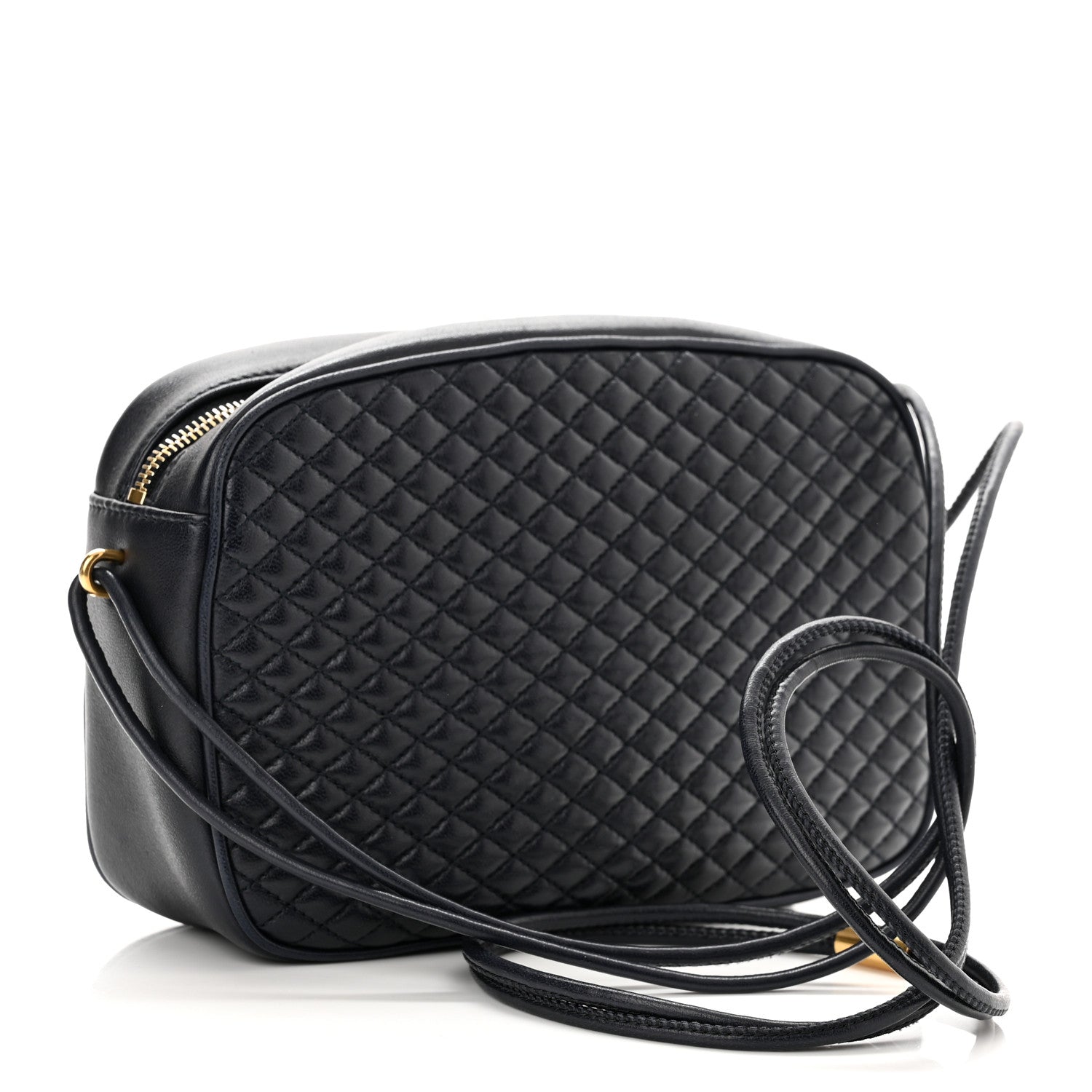 Saint Laurent Lambskin Quilted Victoire Camera Bag Deep Marine 3 of 10