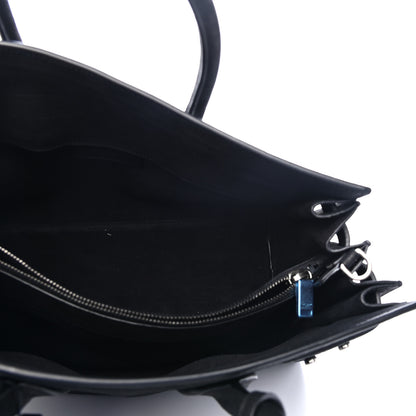Saint Laurent Crocodile Embossed Suede Small Supple Sac de Jour Black 4 of 4