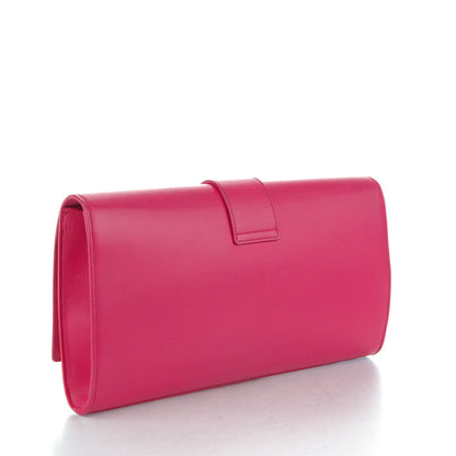Saint Laurent Calfskin Classic Y Ligne Clutch Fuchsia 3 of 7