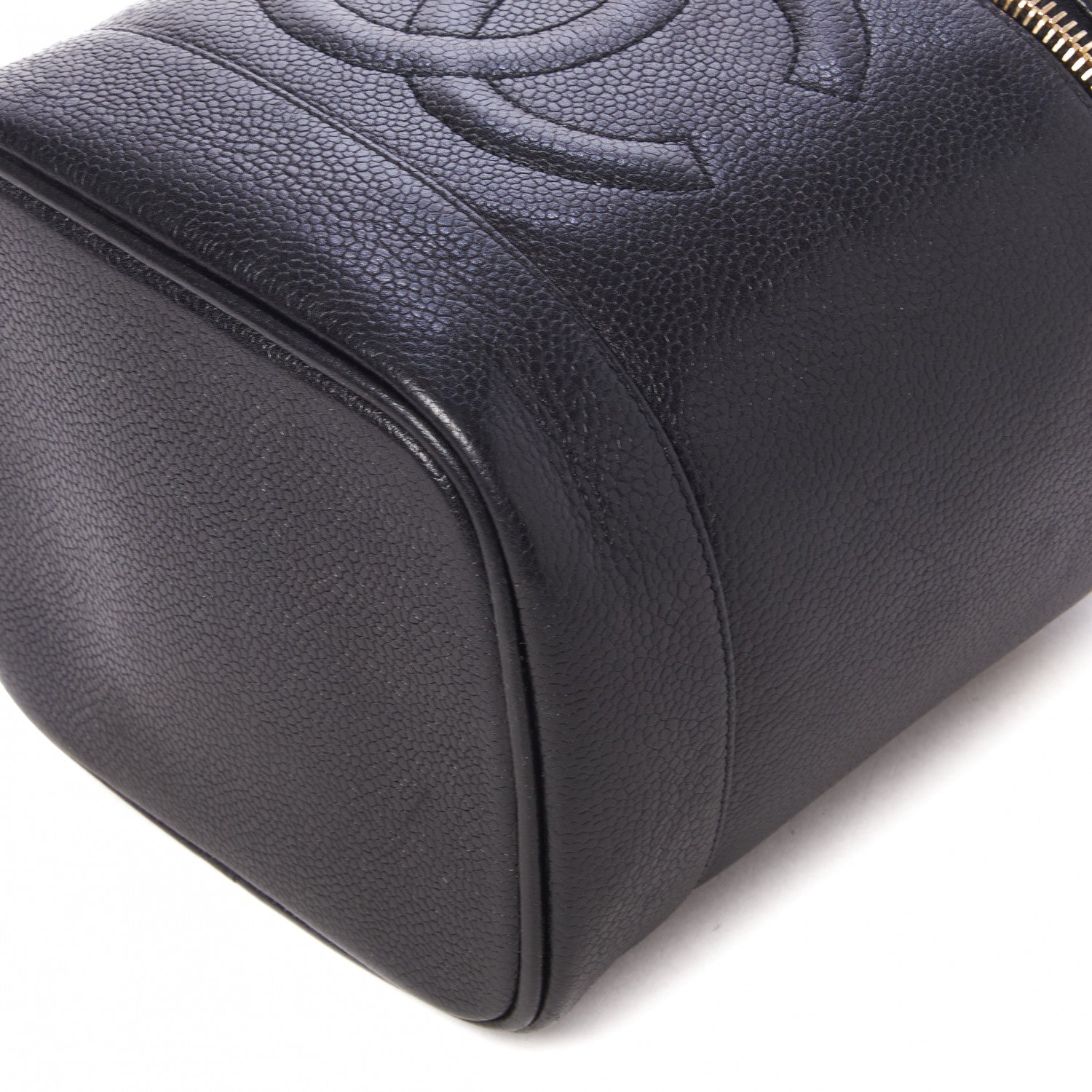 Chanel Caviar Vanity Cosmetic Case Black 4 of 9