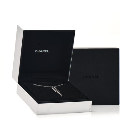 Chanel 18K White Gold Diamond Fontaine Drop Necklace 5 of 5