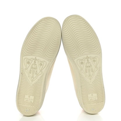 Gucci X DISNEY Miro Soft Calfskin Mickey Mouse Print Womens Ace Sneakers 38.5 Ivory Deep Orange 5 of 13