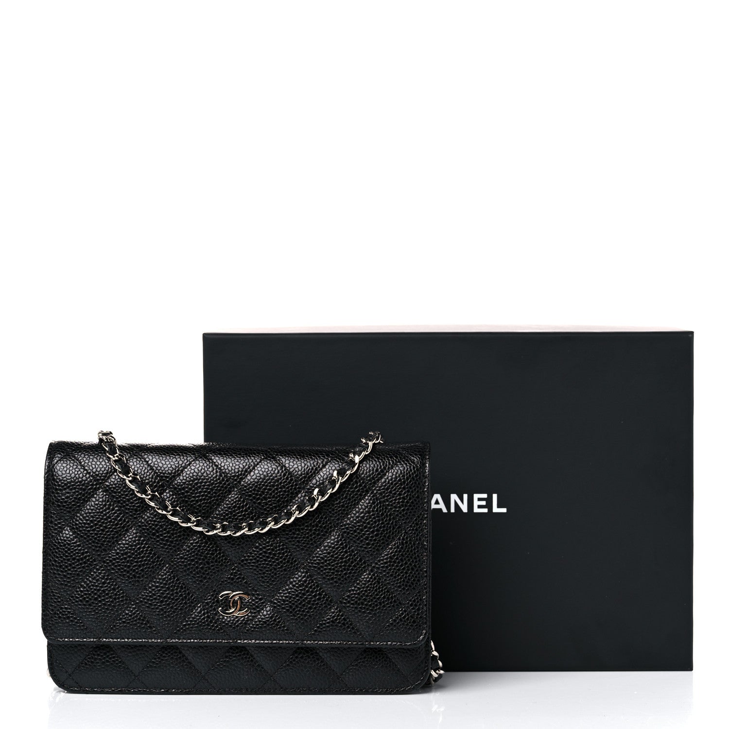 Chanel Caviar Quilted Wallet On Chain WOC Black 12 of 12