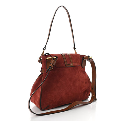 Chloe Suede Small Lexa Shoulder Bag Sienna Red 2 of 10