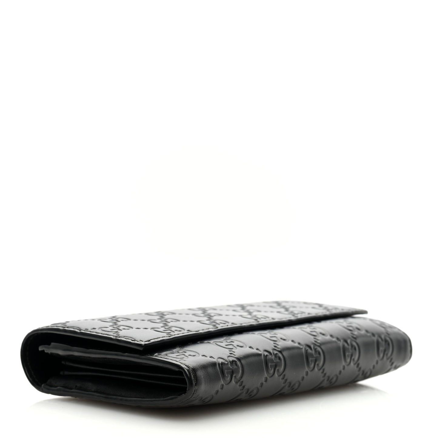 Guccissima Avel Continental Flap Wallet Black