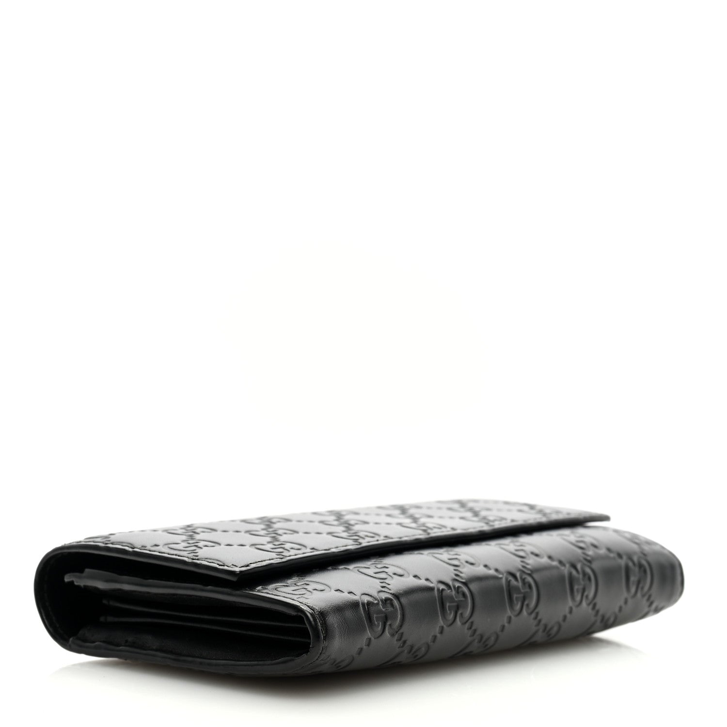 Gucci Guccissima Avel Continental Flap Wallet Black 4 of 6