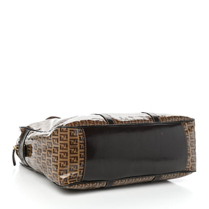 Fendi Vinyl Zucchino Tote Tobacco 4 of 9