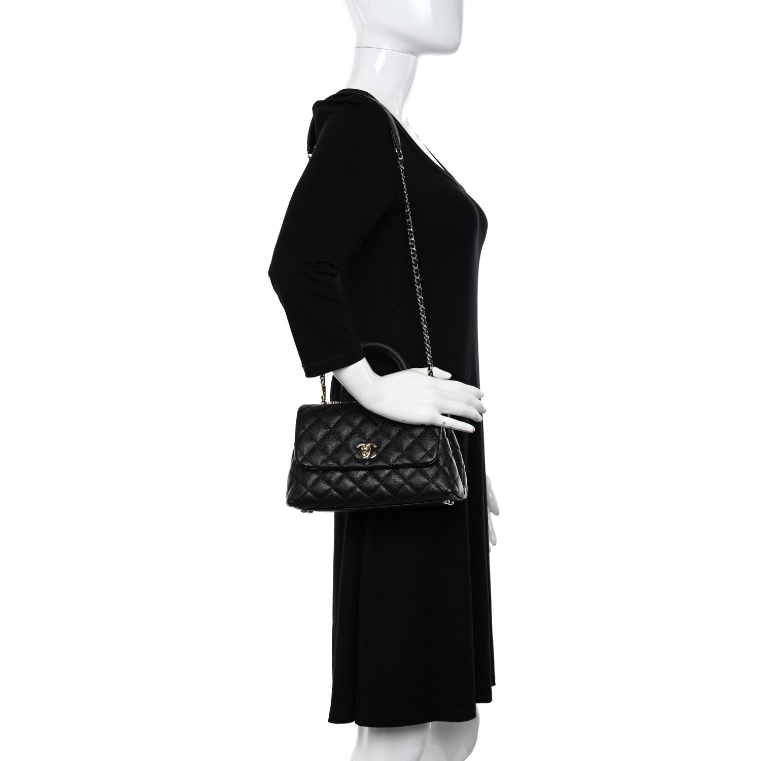 Chanel Caviar Quilted Mini Coco Handle Flap Black 2 of 11