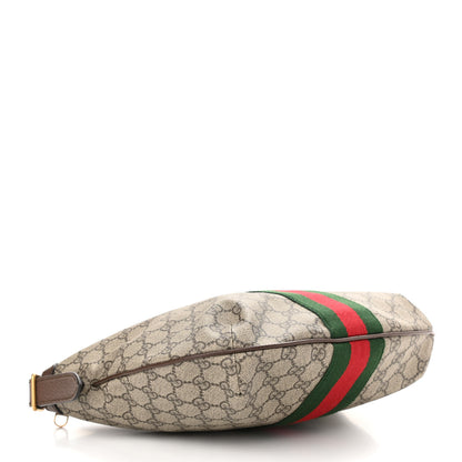 Gucci GG Supreme Monogram Web Small Ophidia Half Moon Hobo Brown 4 of 9