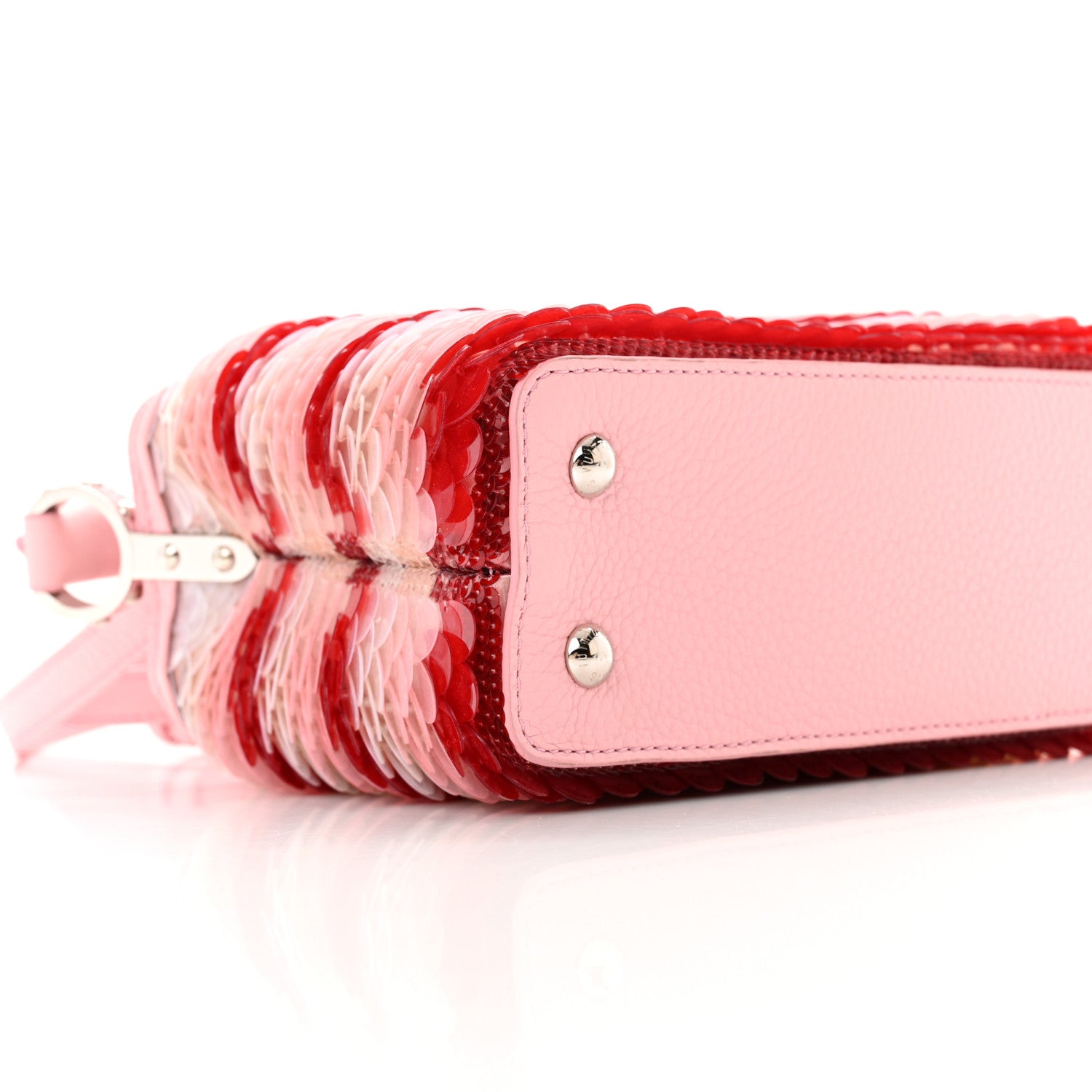 Louis Vuitton Sequins Metallic Taurillon Capucines Mini Pink 10 of 12
