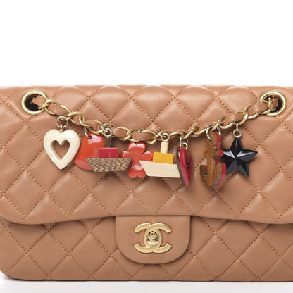 Chanel Lambskin Valentine Charms Medium Flap Beige 11 of 11