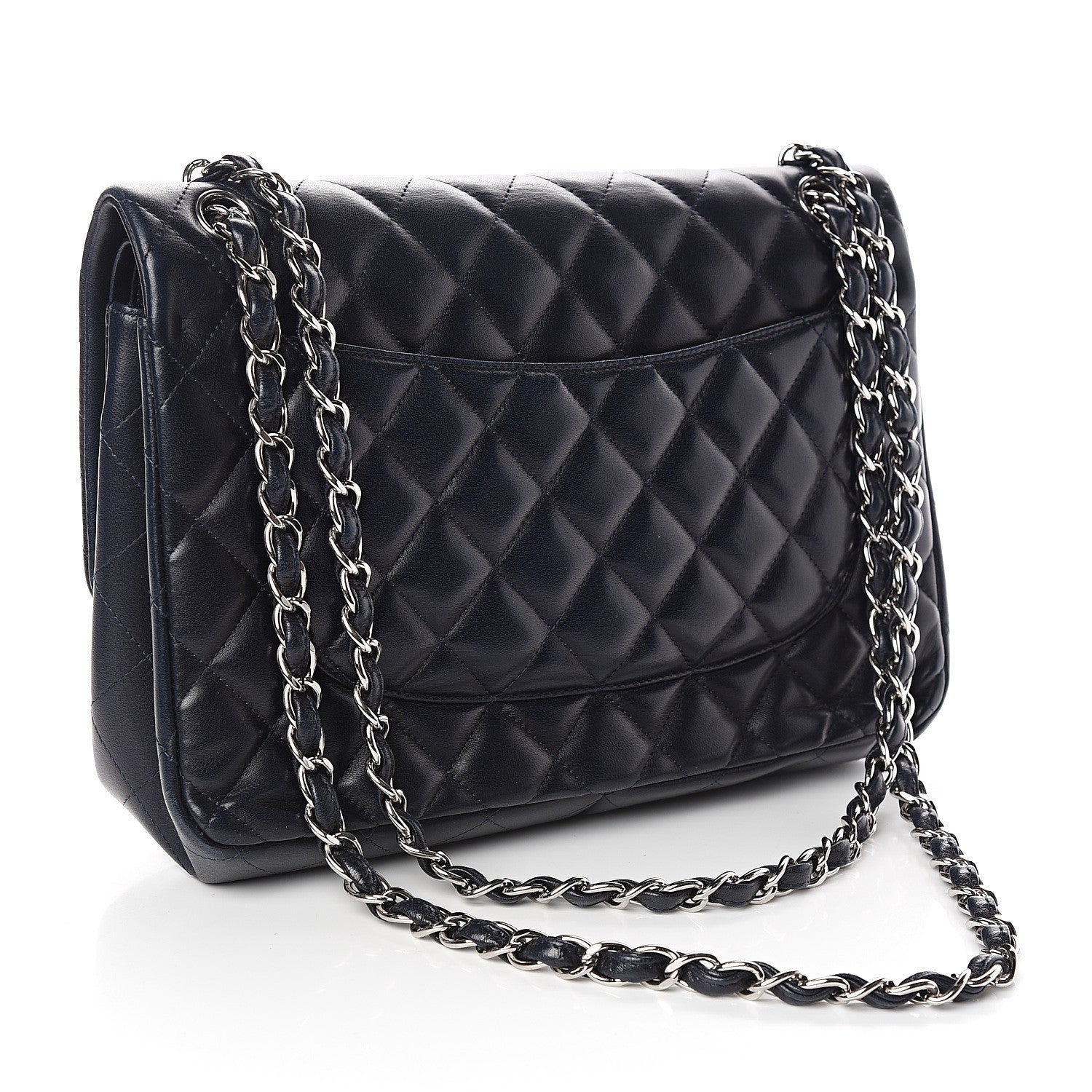 Chanel Lambskin Quilted Jumbo Double Flap Black 2 of 9