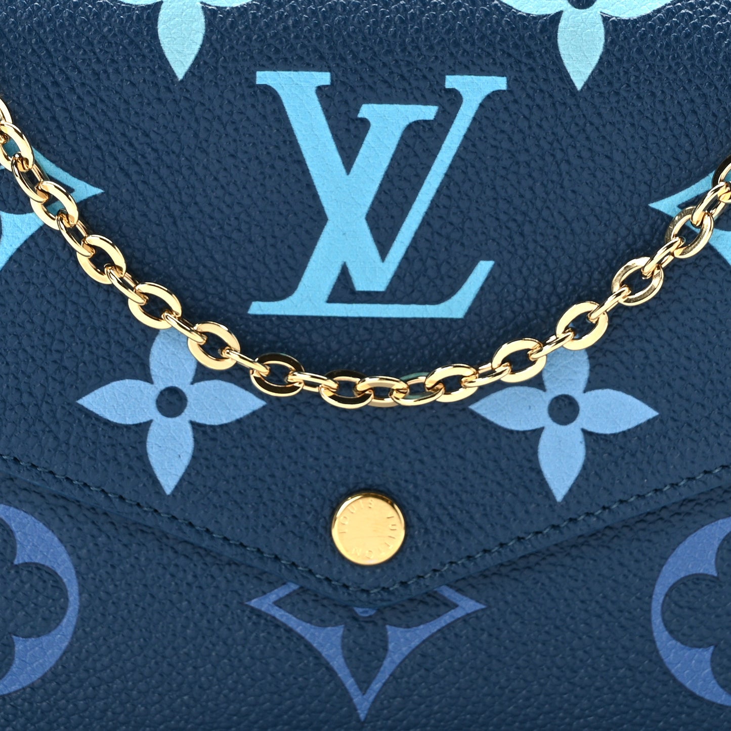 Empreinte Monogram Giant Felicie Pochette Chain Wallet Gradient Blue