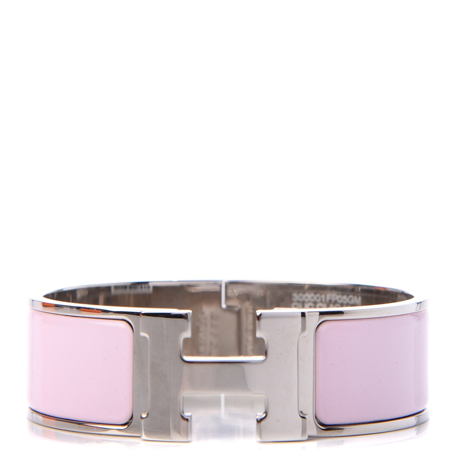 Hermes Enamel Wide Clic Clac H Bracelet GM Rose Dragee 1 of 6