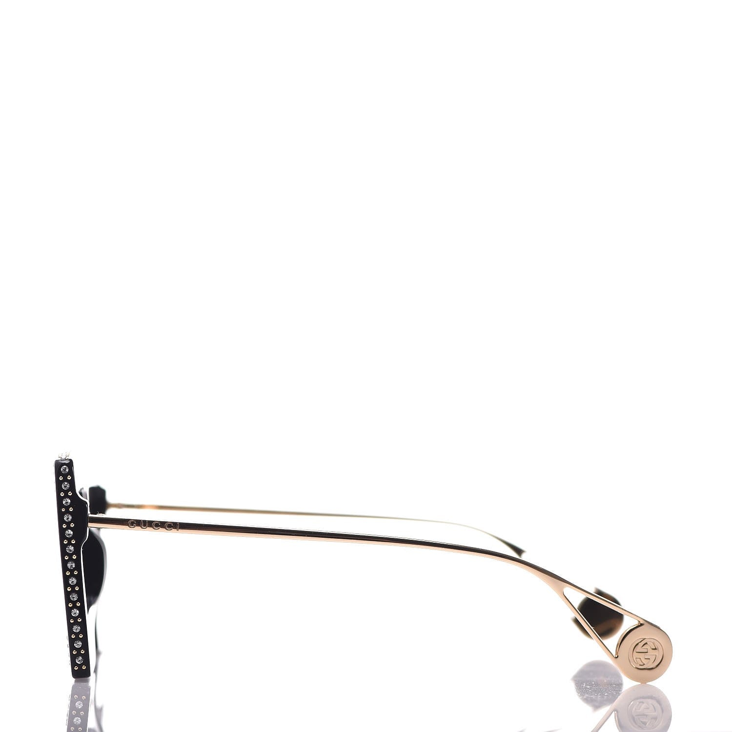 Gucci Acetate Crystal Mask-Frame Sunglasses GG0431S Black 3 of 7