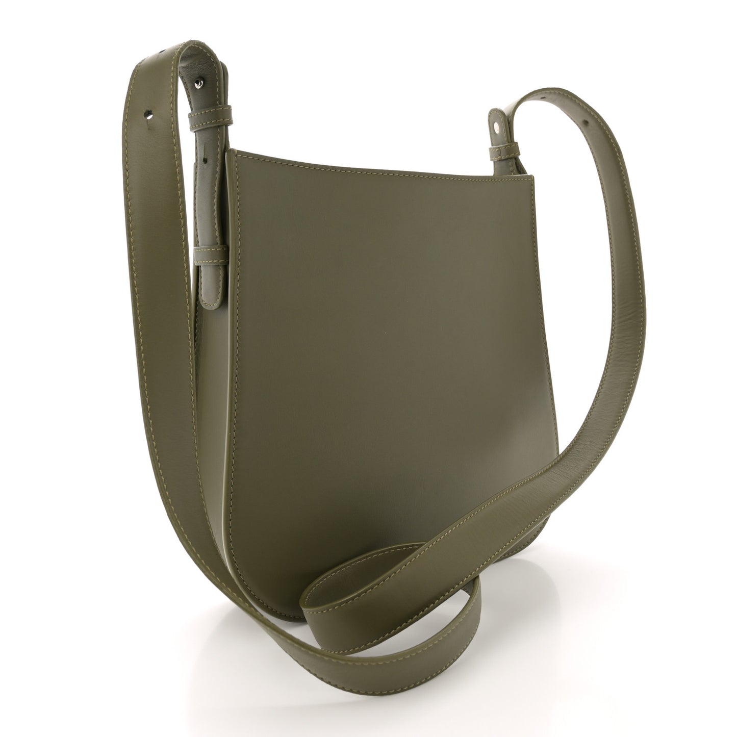 Grained Calfskin Fleur Crossbody Green