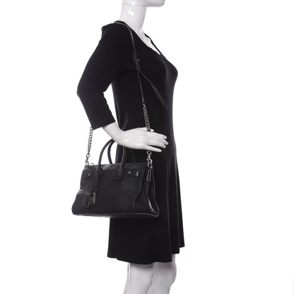 Saint Laurent Grained Calfskin Baby Supple Sac De Jour Black 2 of 20