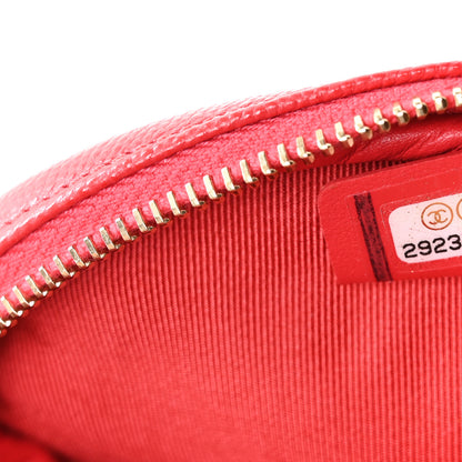 Chanel Caviar Quilted Zip Around Classic Coin Purse Red 7 of 7