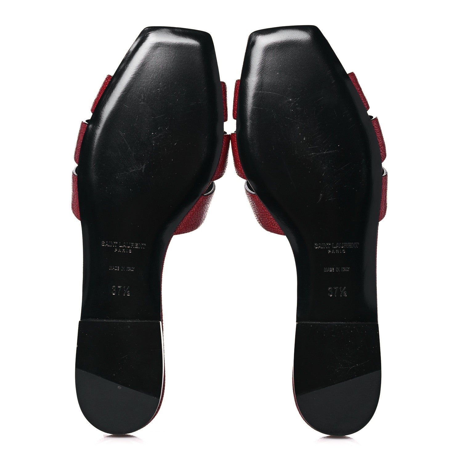 Saint Laurent Grain De Poudre Nu Pied 05 Slide Sandals 37.5 Cordovan 5 of 10