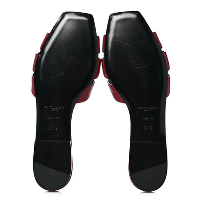 Saint Laurent Grain De Poudre Nu Pied 05 Slide Sandals 37.5 Cordovan 5 of 10