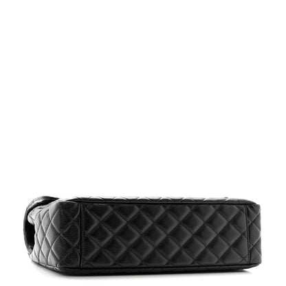 Chanel Grained Calfskin Quilted XXL Travel Flap Bag Black 4 of 10