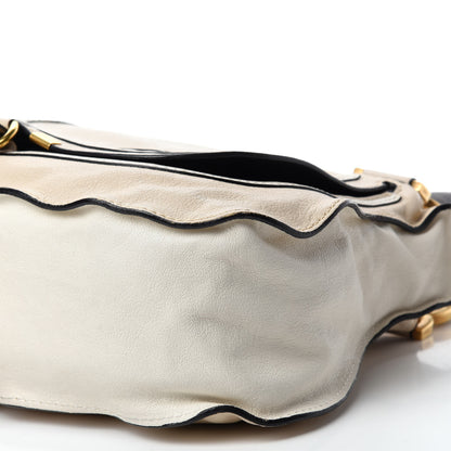 Chloe Calfskin Medium Marcie Satchel Abstract White Black 7 of 12