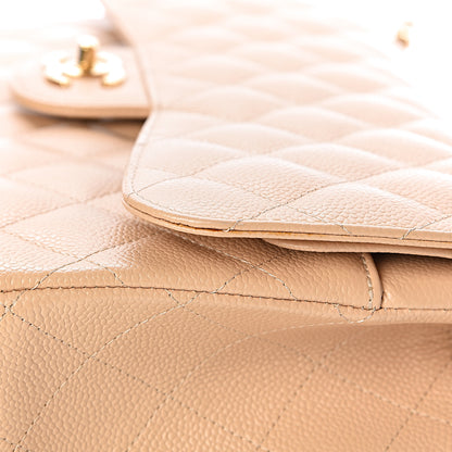 Chanel Caviar Quilted Jumbo Double Flap Beige Clair 11 of 13