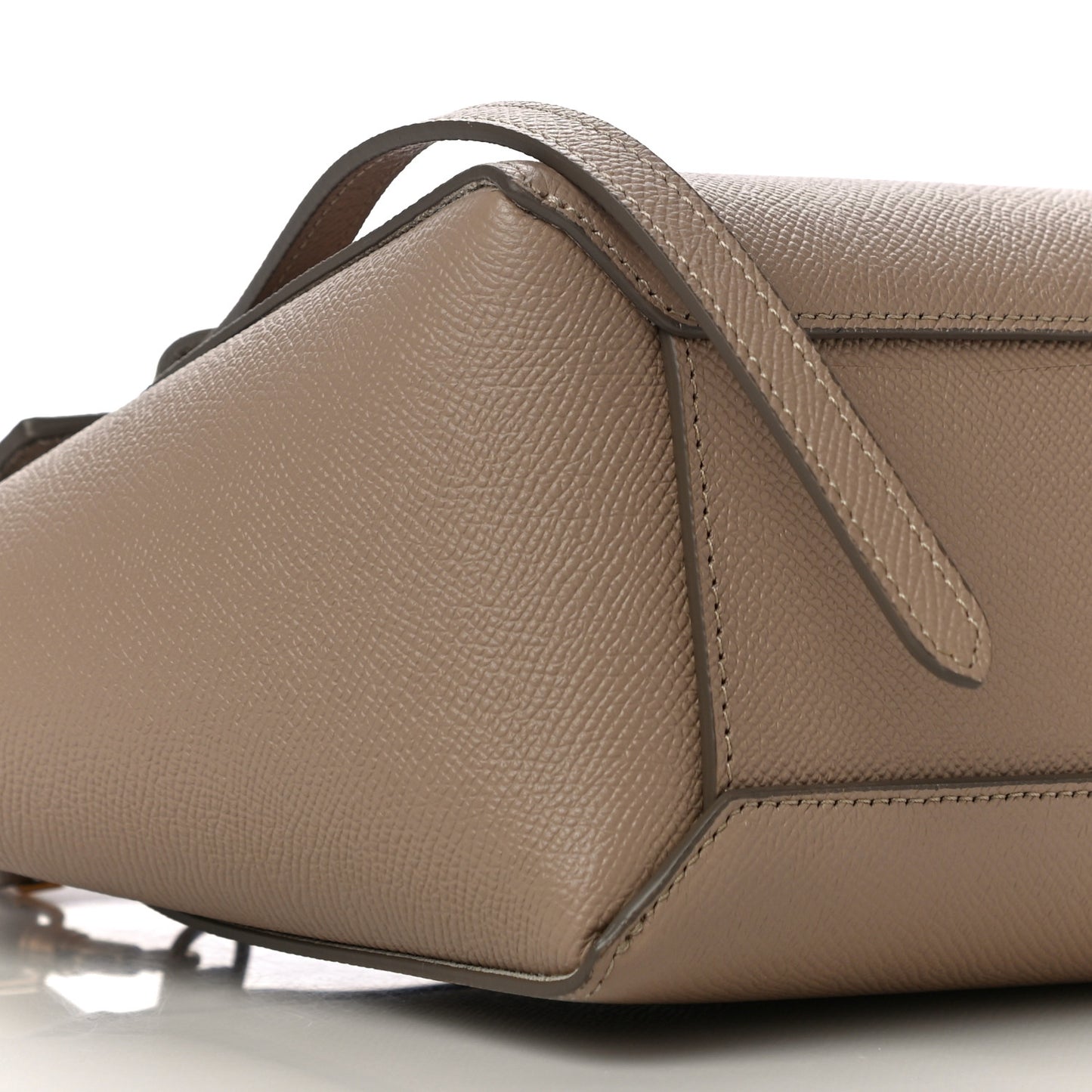 Grained Calfskin Nano Belt Bag Light Taupe