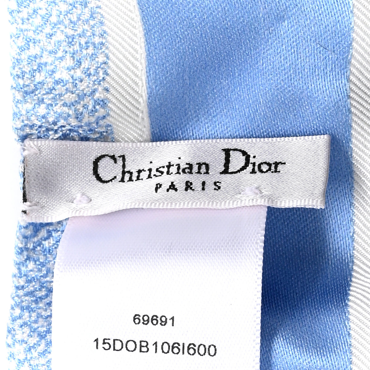 Silk Oblique Mitzah Scarf Cornflower Blue
