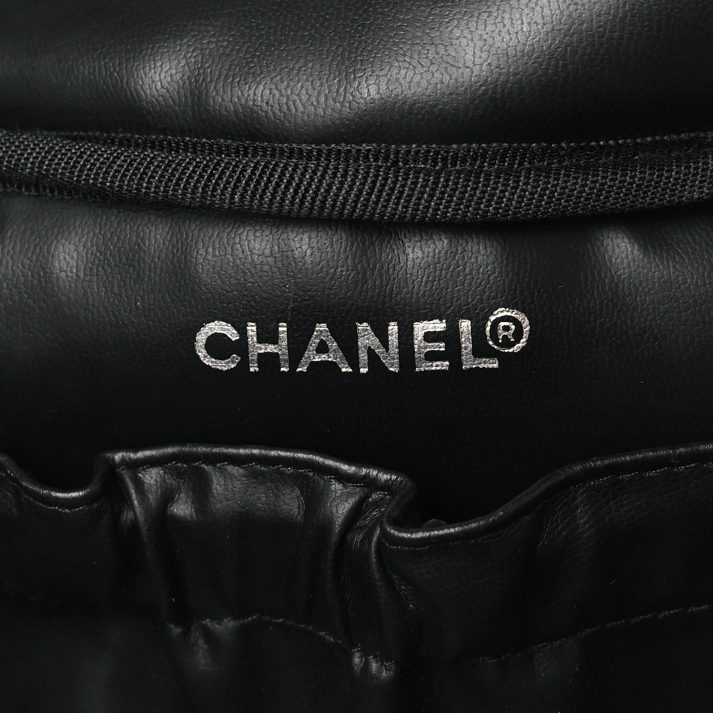 Lambskin Vanity Cosmetic Case Black