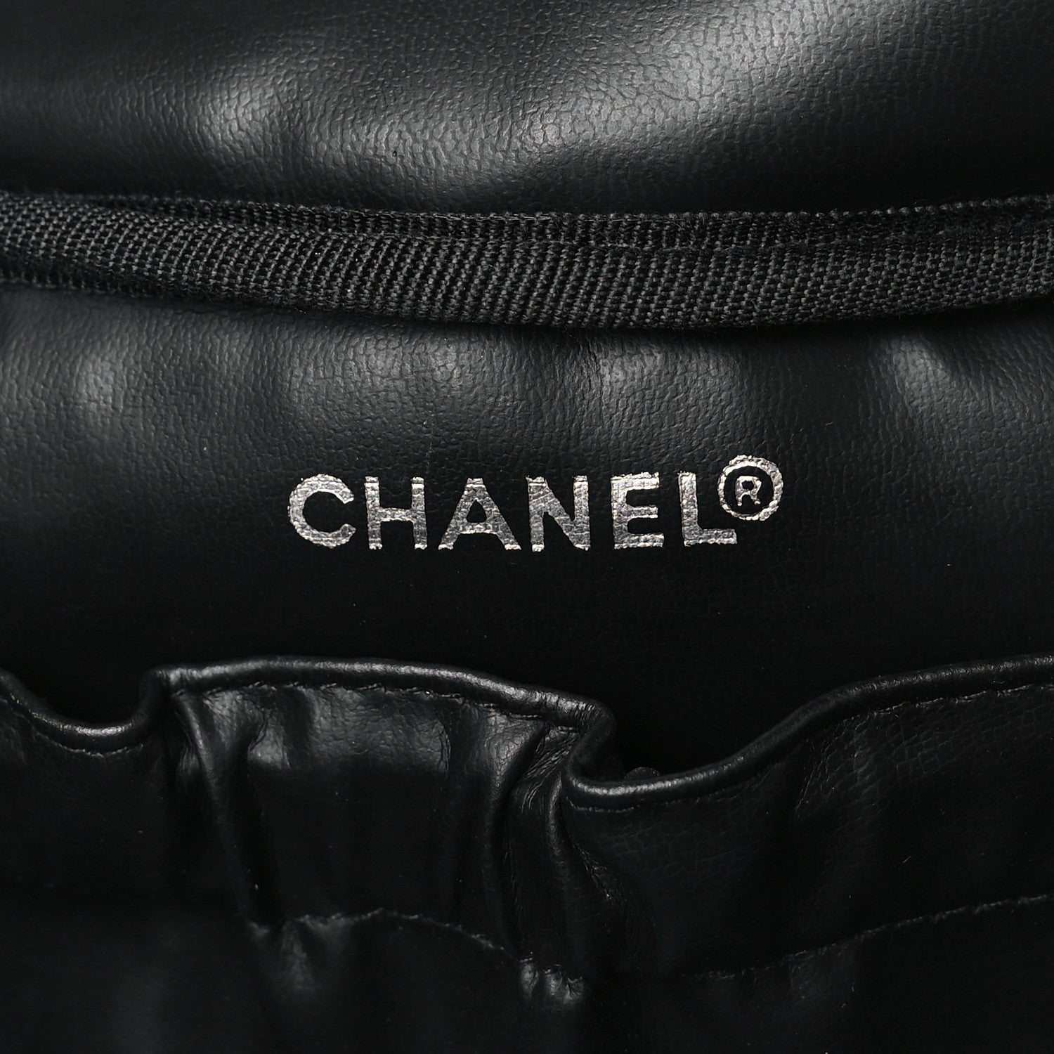 Chanel Lambskin Vanity Cosmetic Case Black 6 of 10