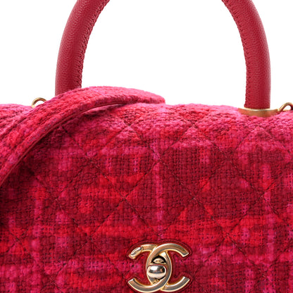 Chanel Tweed Mini Coco Handle Flap Fuchsia 8 of 10