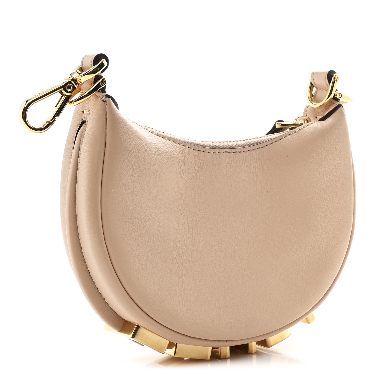 Fendi Vitello Grace Matte Nano Fendigraphy Hobo Charm Light Rose 4 of 8