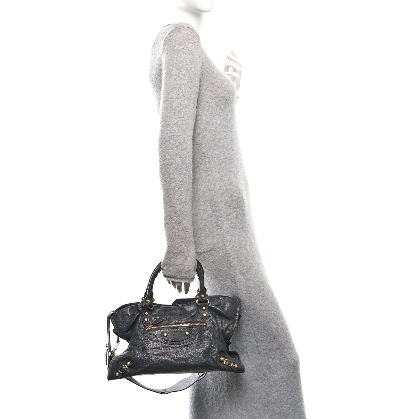 Agneau Giant 12 Gold Hardware City Gris Fossile