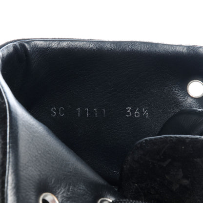Louis Vuitton Suede Batignolles Wedges 36.5 Black 5 of 7