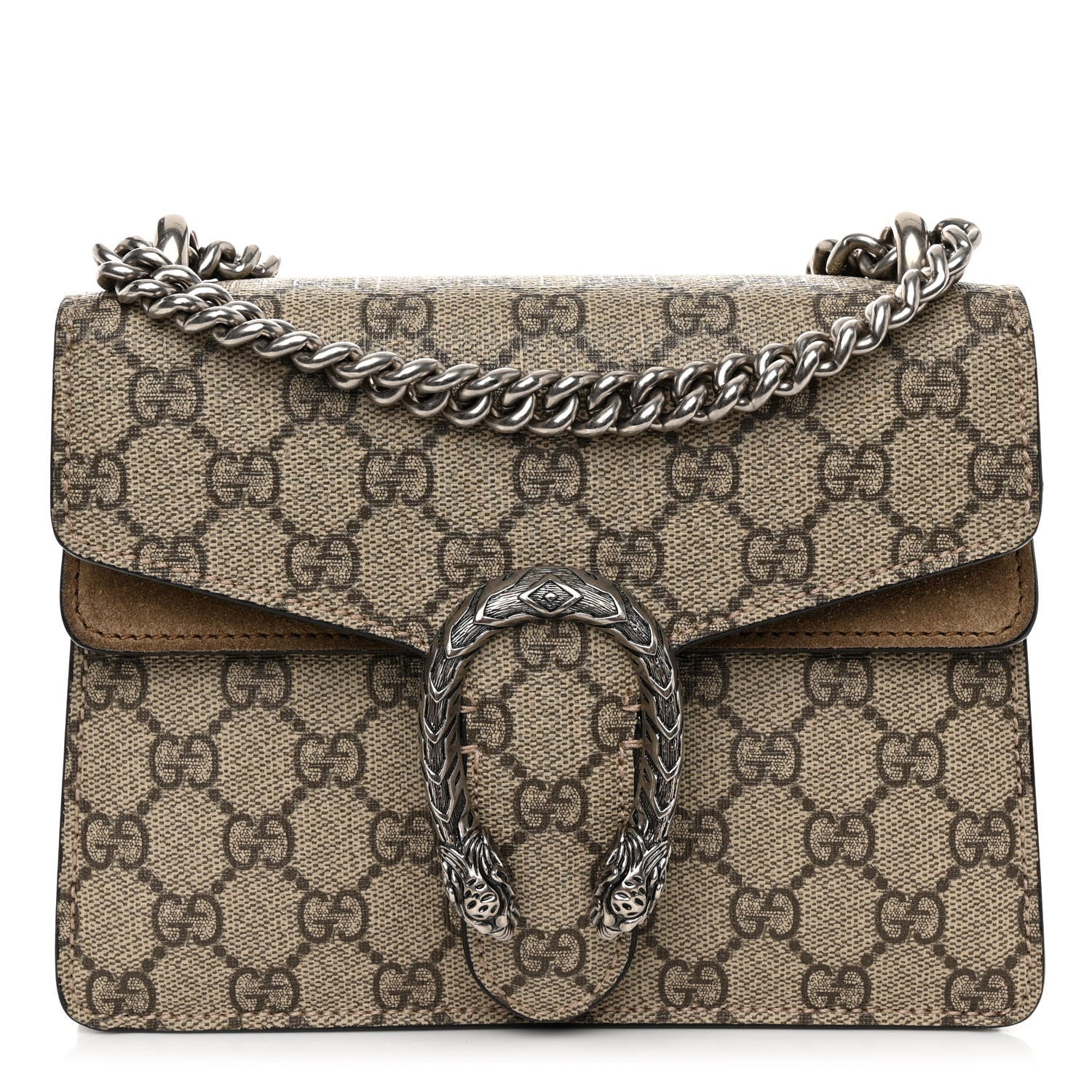 Gucci GG Supreme Monogram Mini Dionysus Shoulder Bag Taupe 1 of 13